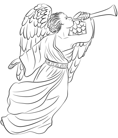 Angel Gabriel  Coloring Page